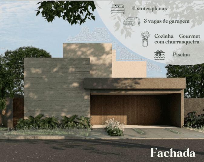 🏡 Casa Térrea com 4 Suítes no Jardins Atenas | 220m² | Piscina