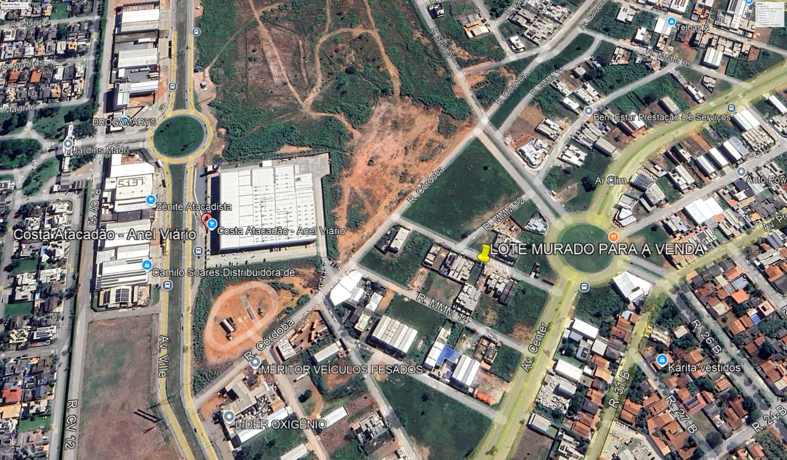 Lote plano, Setor Três Marias, atrás do Atacadão Costa (Anel Viário).