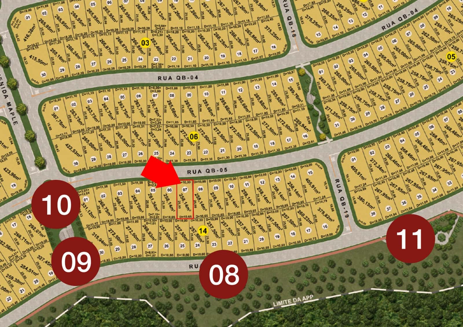 Ágio Lote 258m² Jardins Quebec