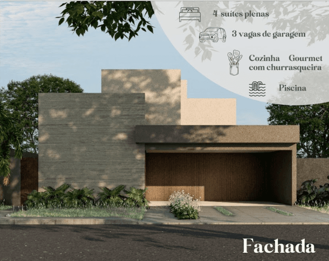 🏡 Casa Térrea com 4 Suítes no Jardins Atenas | 220m² | Piscina