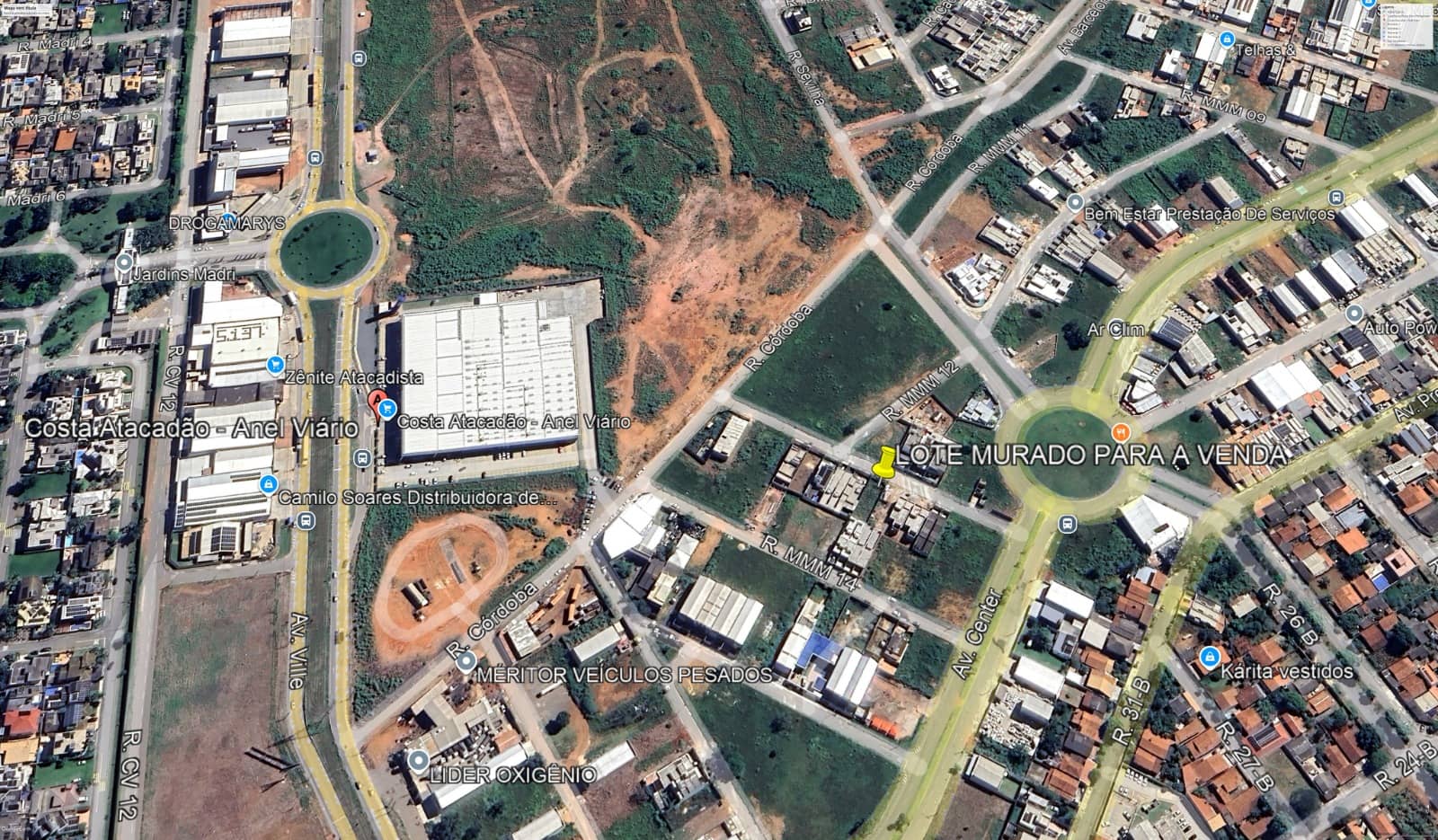 Lote plano, Setor Três Marias, atrás do Atacadão Costa (Anel Viário).