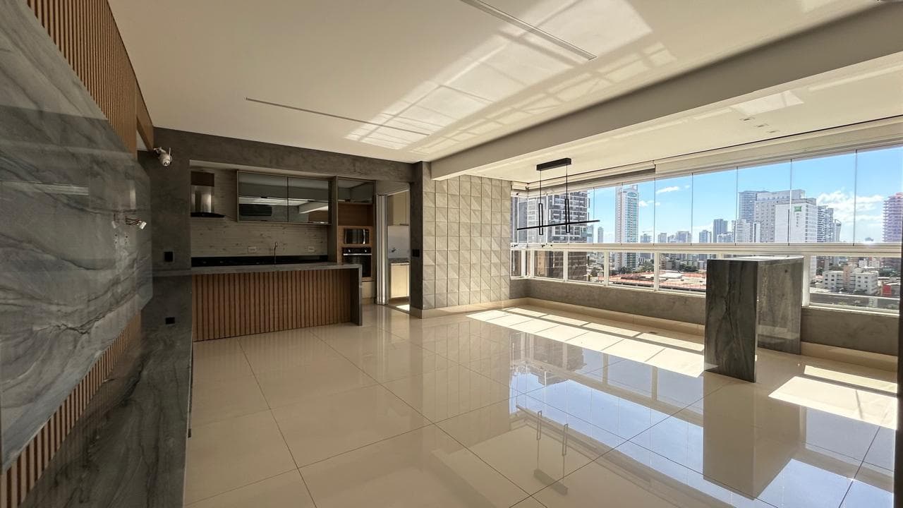 Apartamento 3 Suítes climatizadas com Churrasqueira e 2 Vagas Individuais, 122m²Alto Padrão Goiânia