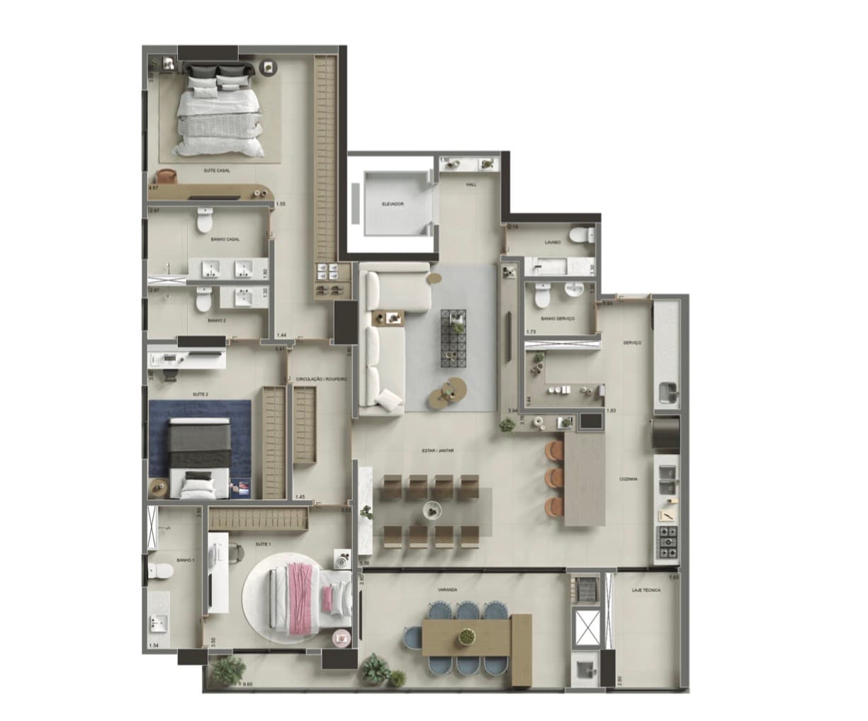 Apartamento | Platz 36 by Brasal | Setor Bueno
