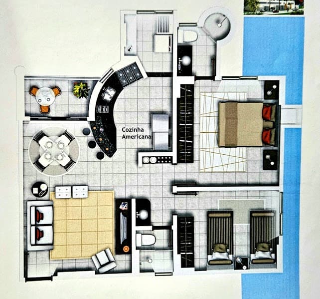 Apartamento 100% mobiliado no Jardim Goiás - 2 Quartos - ao lado do Jardim Goiás Mall