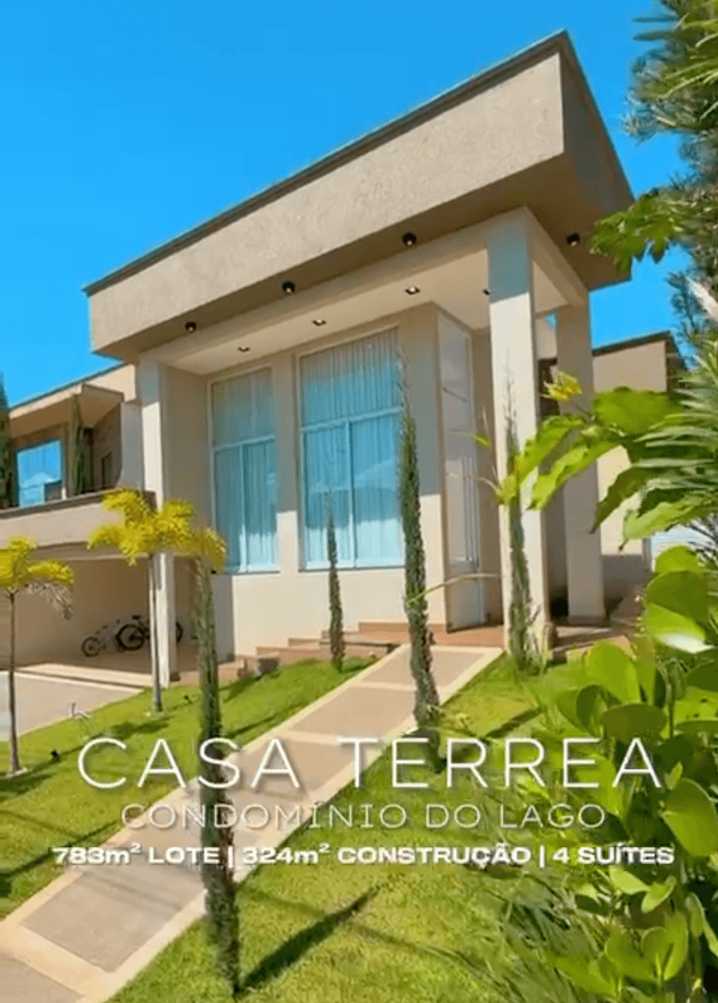 Casa térrea de alto padrão no Condomínio do Lago – 4 suítes, piscina aquecida e 324 m² construído