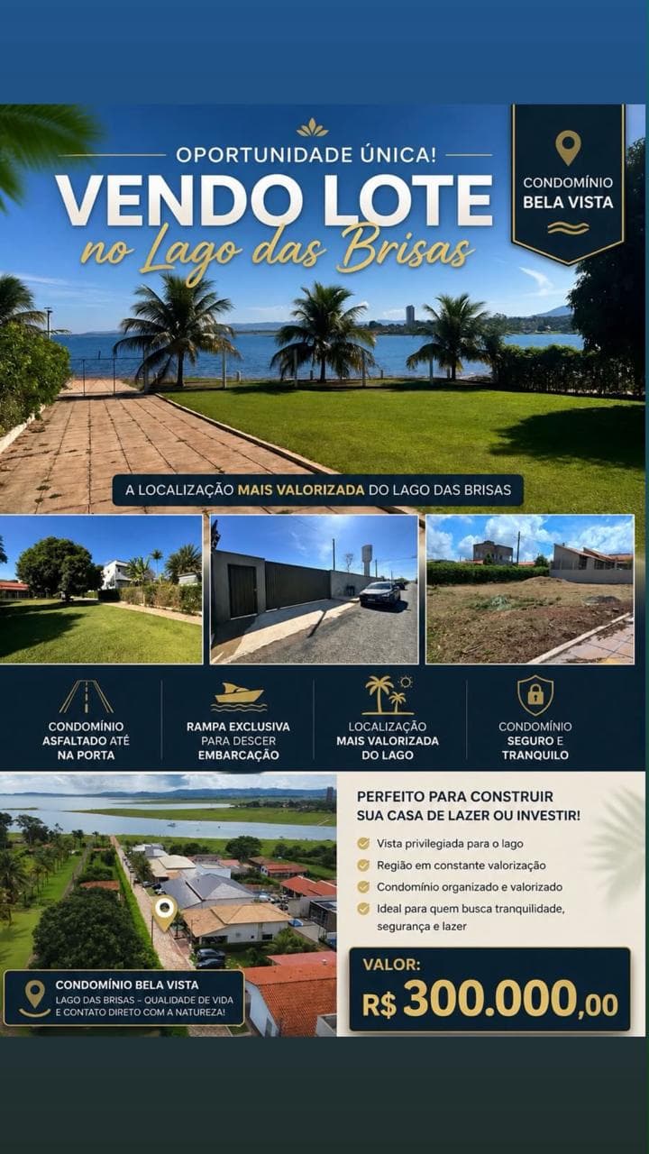 Lote à Venda no Condomínio Bela Vista – Lago das Brisas