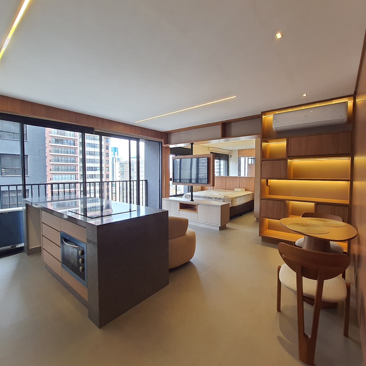 Apartamento 1/4 com Living Integrado no Setor Oeste - 42m² - LUX Oeste