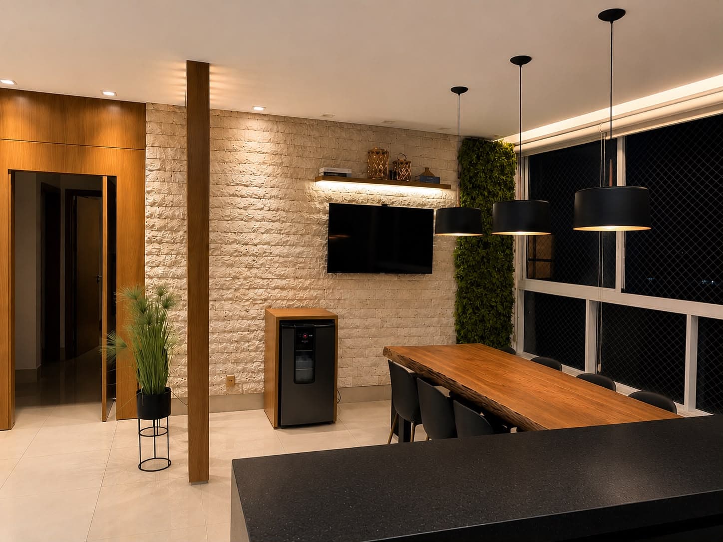 Apartamento decorado e mobiliado
