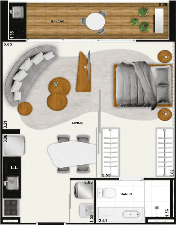 APARTAMENTO STUDIO SETOR BUENO