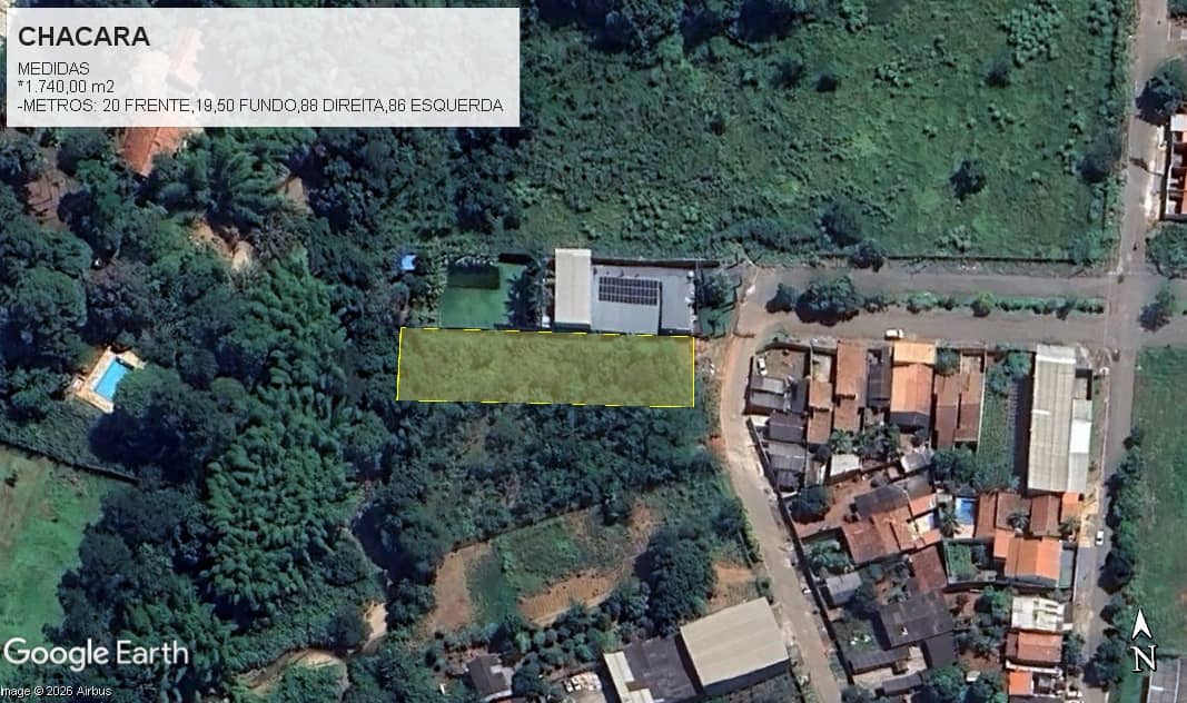 Chácara 1.740m² à Venda no Setor Santo André – Aparecida de Goiânia | Excelente Oportunidade!
