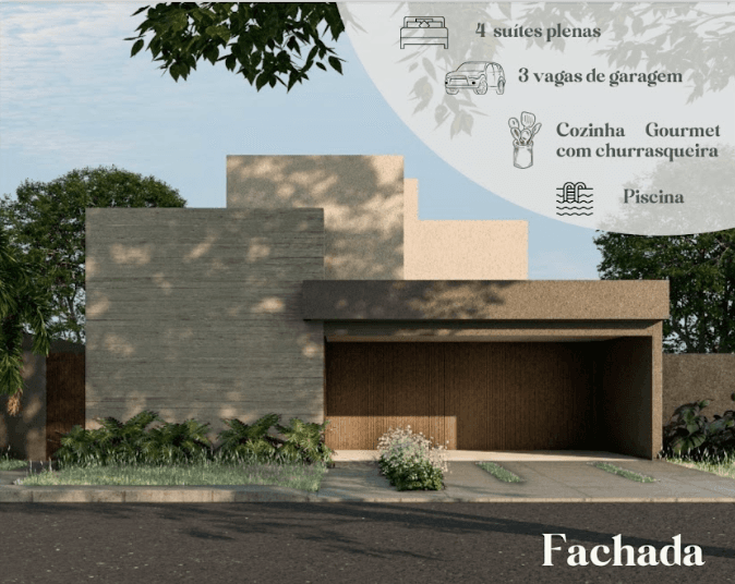 🏡 Casa Térrea com 4 Suítes no Jardins Atenas | 220m² | Piscina