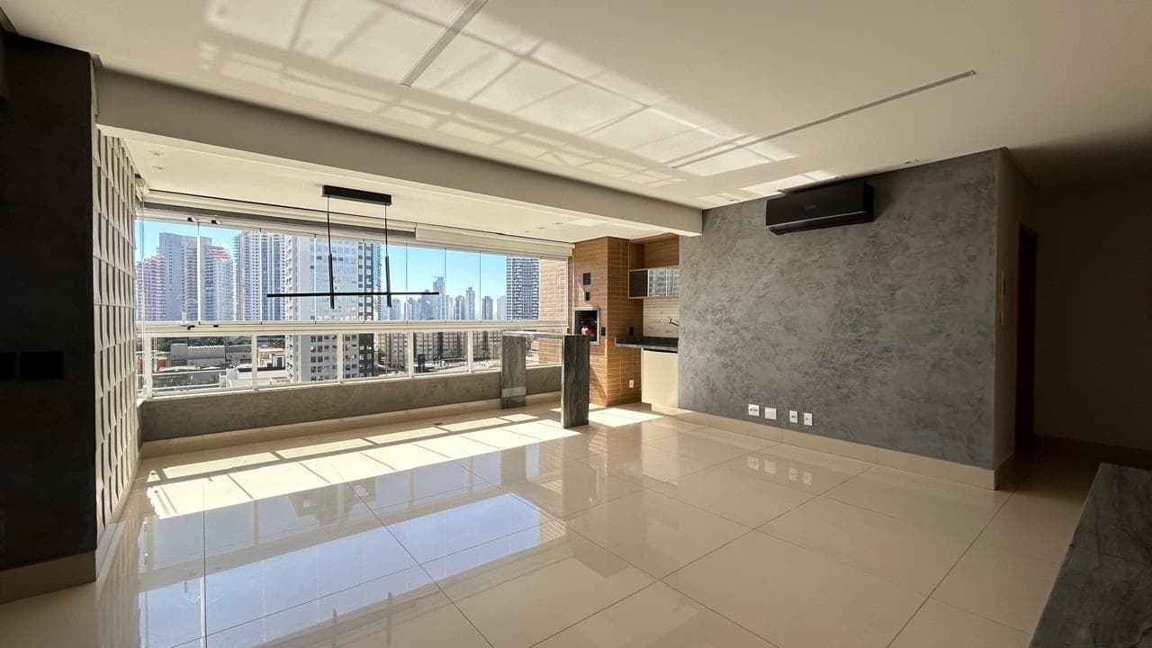 Apartamento 3 Suítes climatizadas com Churrasqueira e 2 Vagas Individuais, 122m²Alto Padrão Goiânia