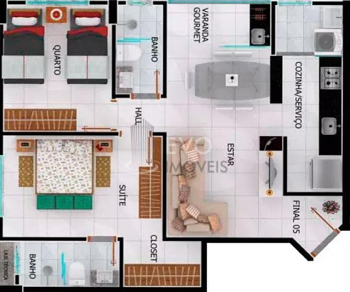 Apartamento Vila Rosa ED Rosa do Parque