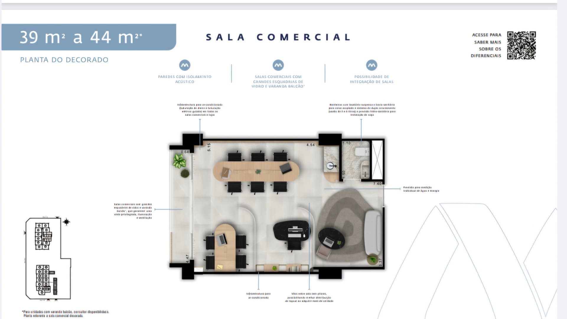 Sala comercial no Metropolitan Bueno