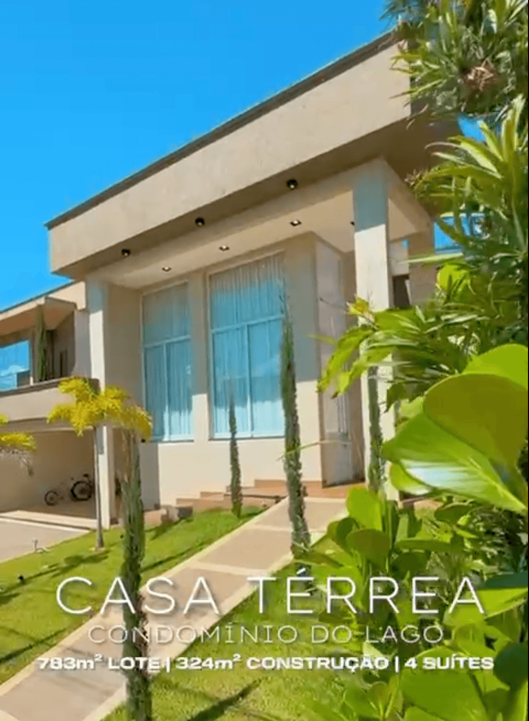 Casa térrea de alto padrão no Condomínio do Lago – 4 suítes, piscina aquecida e 324 m² construído