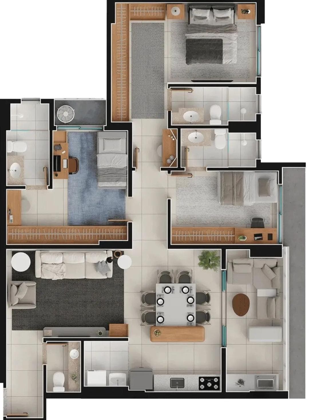 ÁGIO APARTAMENTO 3 QUARTOS VARANDAS FLAMBOYANT