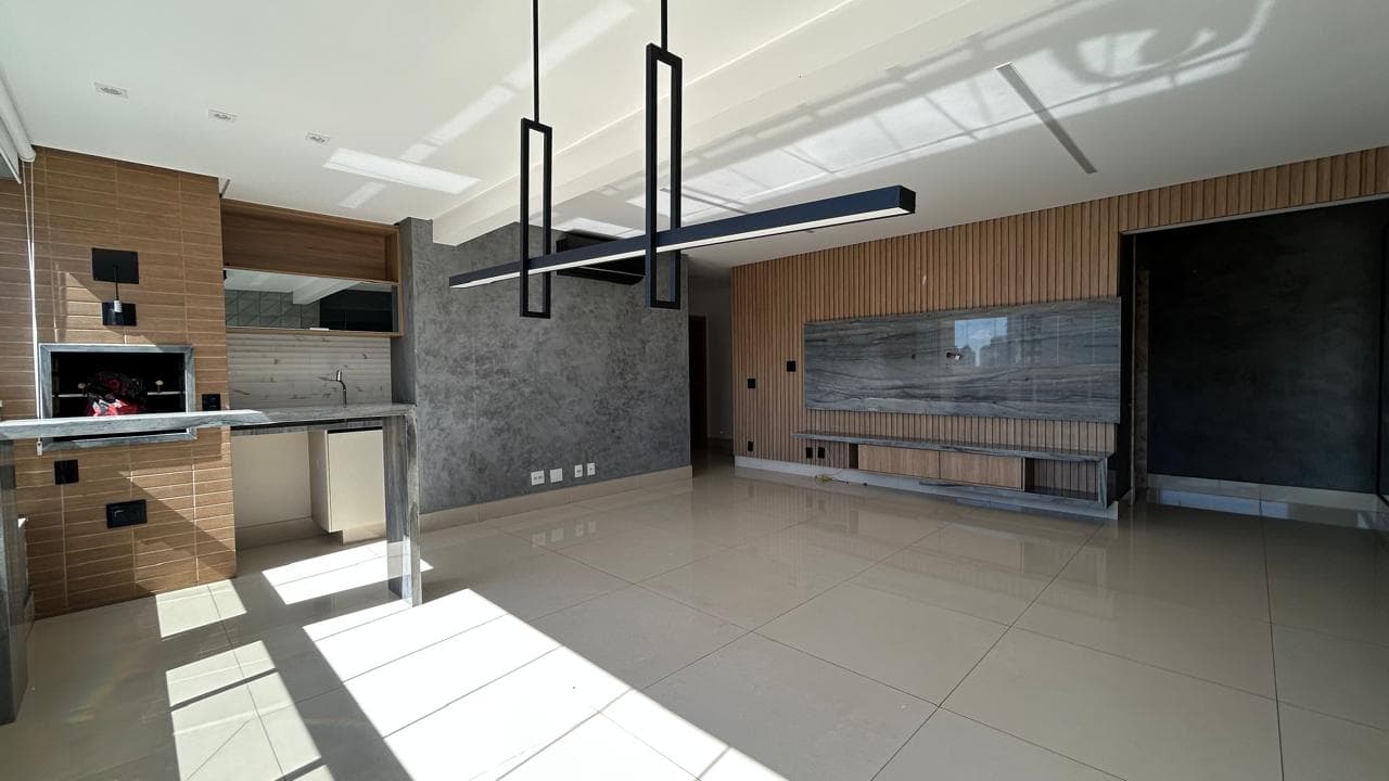 Apartamento 3 Suítes climatizadas com Churrasqueira e 2 Vagas Individuais, 122m²Alto Padrão Goiânia