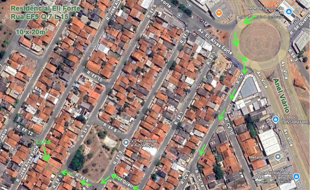 Lote de rua no setor