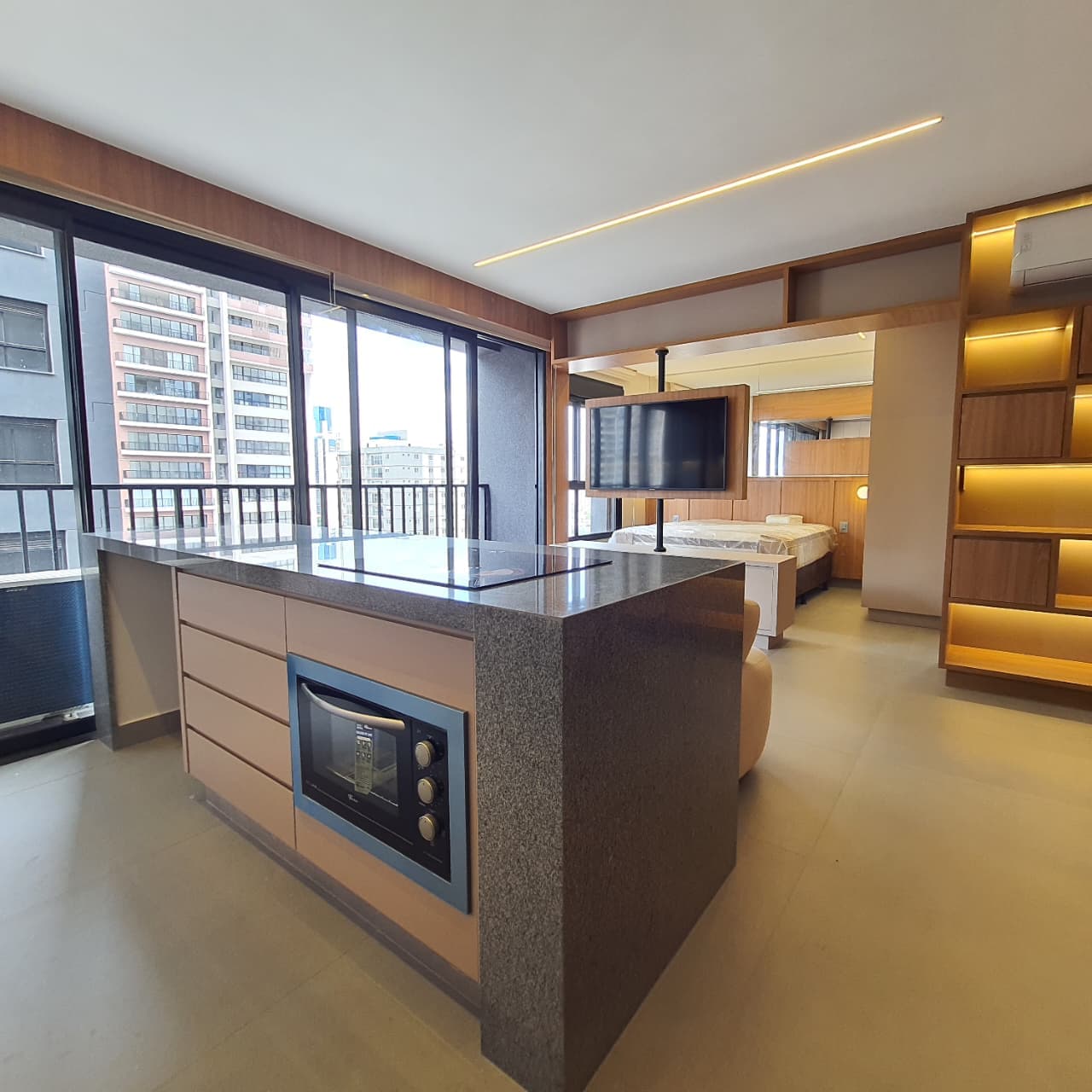 Apartamento 1/4 com Living Integrado no Setor Oeste - 42m² - LUX Oeste